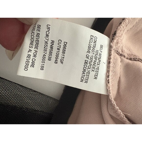 Vtg Mesh Speechless Dress Size 7 Black Lace Y2K Babydoll Fairy Whimsigoth - Picture 15 of 16